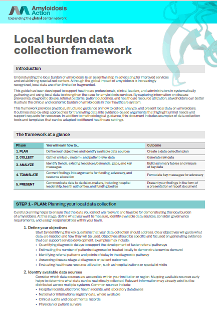 Local burden data framework